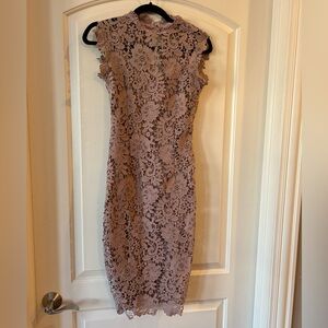 Paper Doll Lace Midi Dress - Mauve/blush size US 4